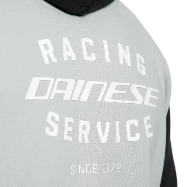 DAINESE RACING SERVICE FULL-ZIP HOODIE - GLACIER-GRAY/BLACK