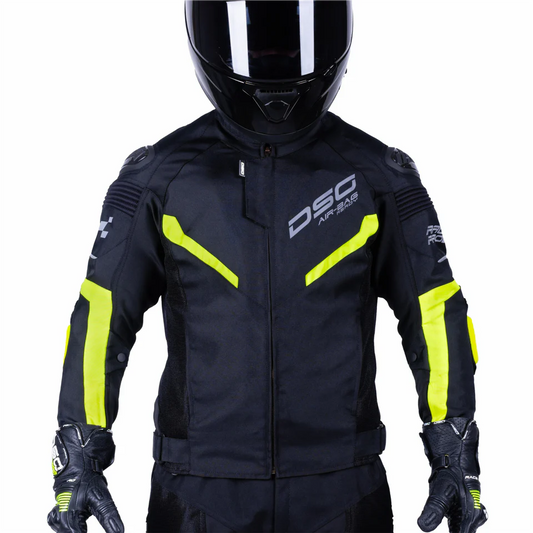 DSG RACE PRO V2 RIDING JACKET BLACK YELLOW FLUO