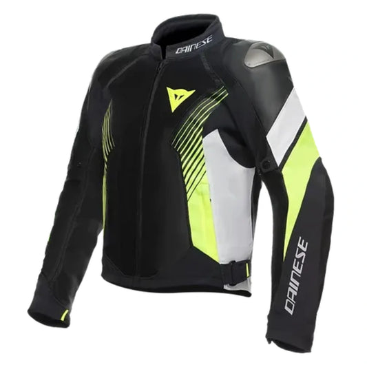 DAINESE SUPER RIDER 2 ABSOLUTESHELL JACKET BLACK/WHITE/FLUO-YELLOW