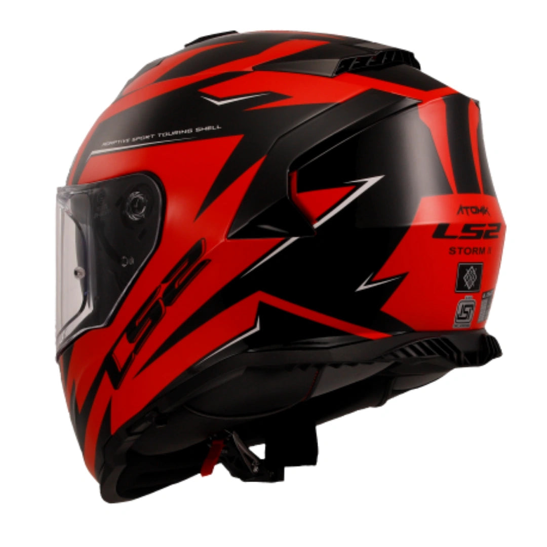 LS2 FF800 STORM II ATOMIK BLACK RED