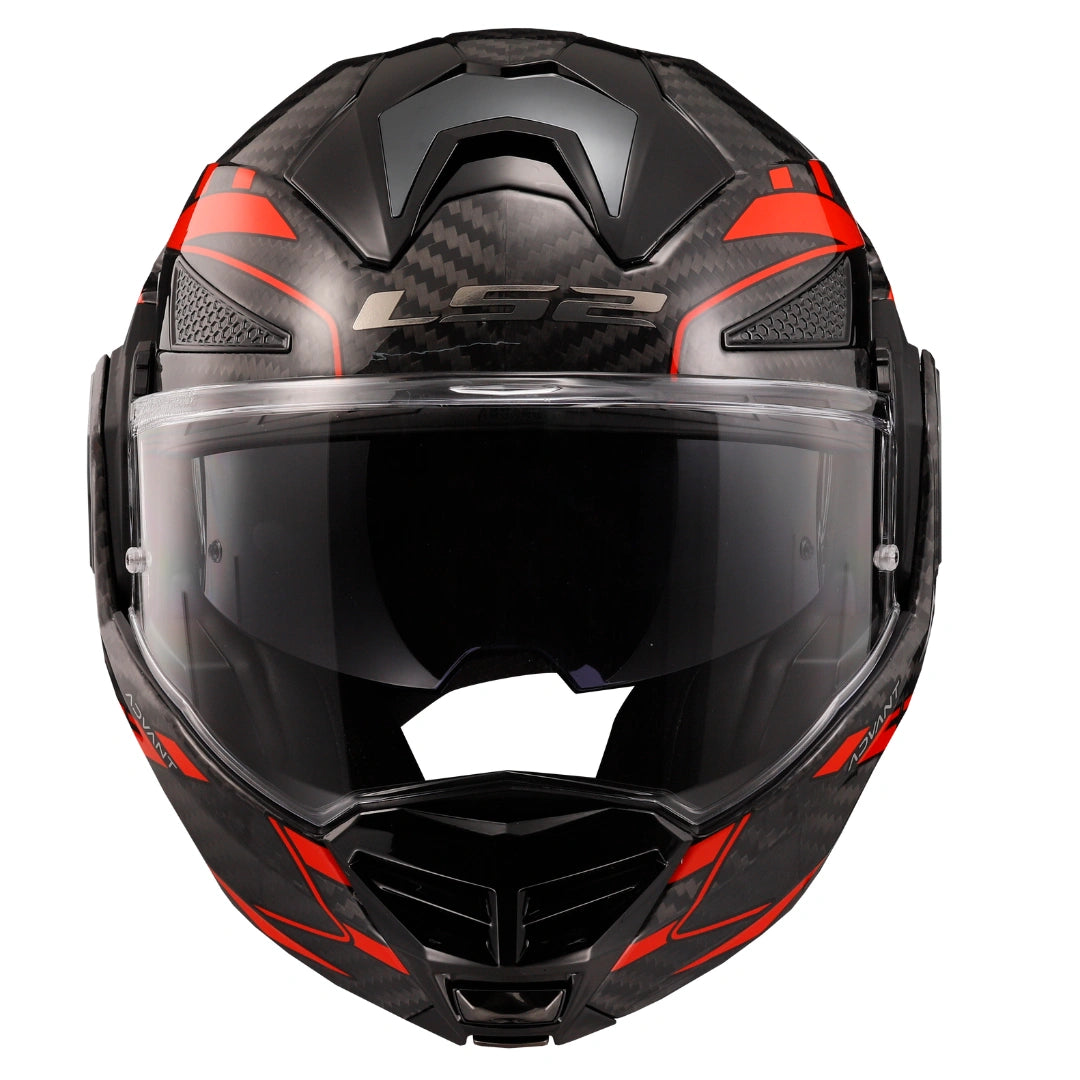 LS2 FF901 ADVANT X CARBON MODULAR HELMET- FUTURE RED