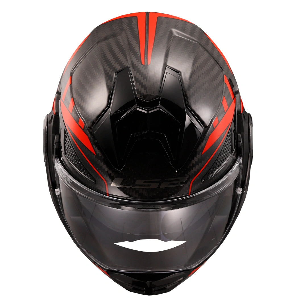 LS2 FF901 ADVANT X CARBON MODULAR HELMET- FUTURE RED