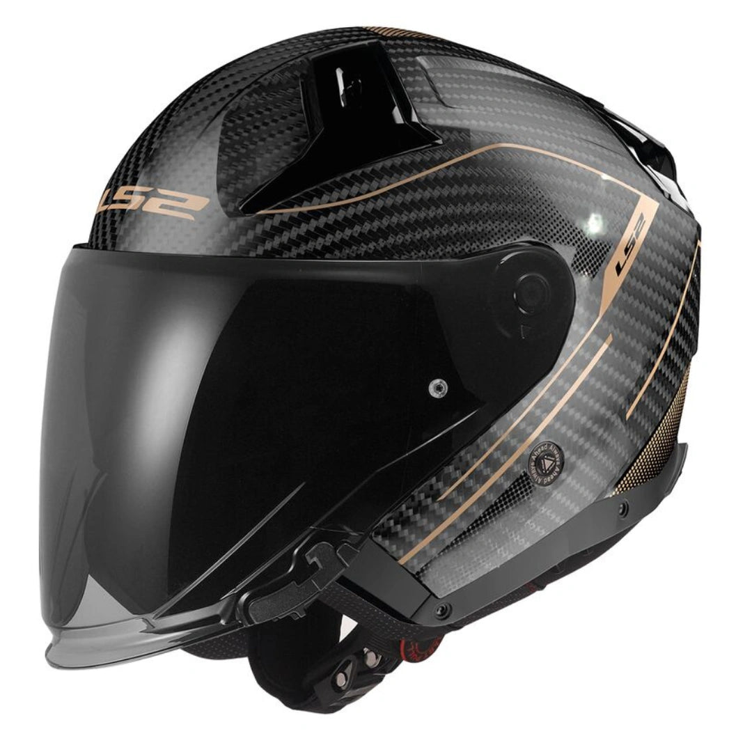 LS2 OF603 INFINITY II CARBON COUNTER ANTIQUE GOLD – BikeFormers