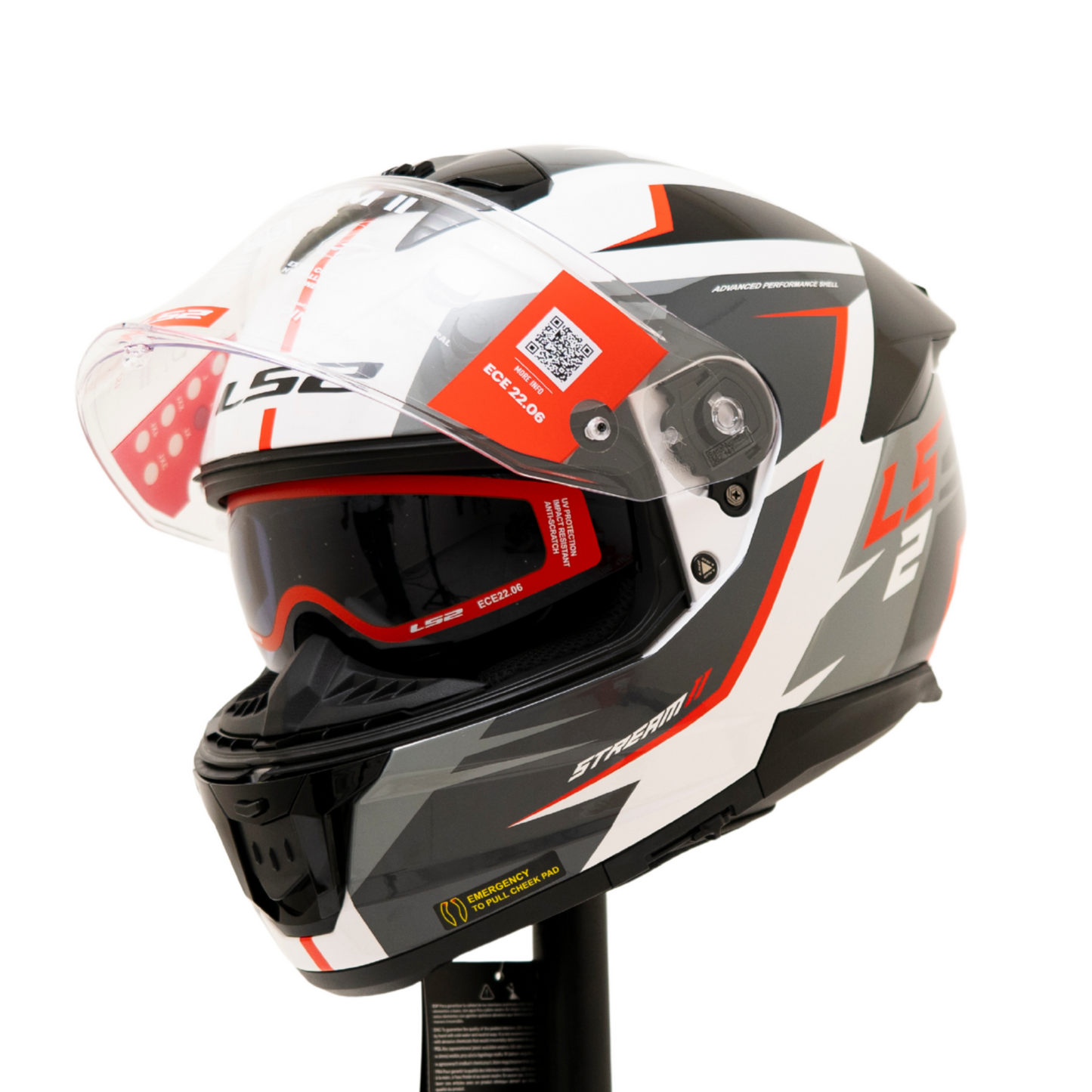 LS2 FF320 STREAM II METEOR WHITE RED