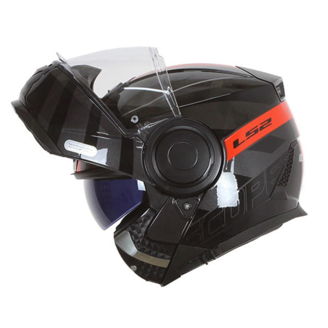 LS2 FF902 SCOPE II HAMR GLOSS BLACK TITANIUM RED