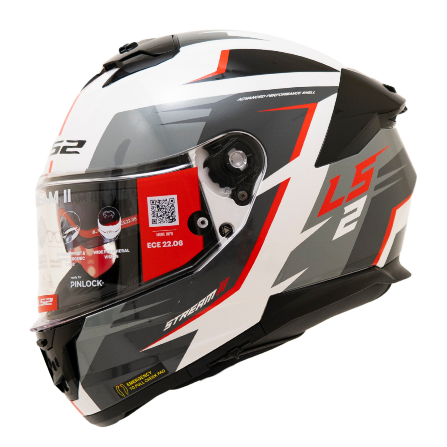 LS2 FF320 STREAM II METEOR WHITE RED