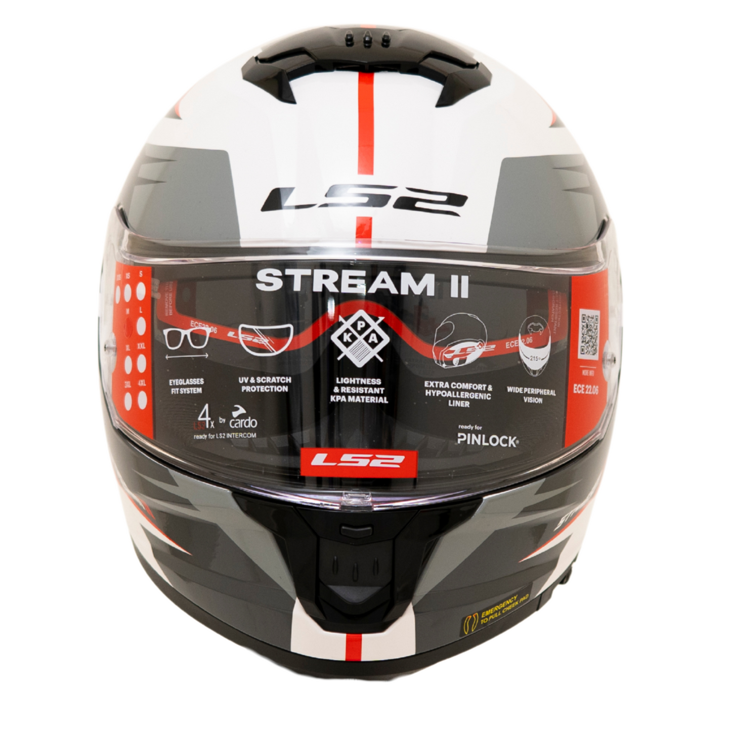 LS2 FF320 STREAM II METEOR WHITE RED