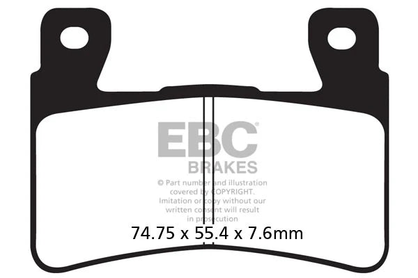 EBC BRAKES-FA296HH FULLY SINTERED - (FRONT)