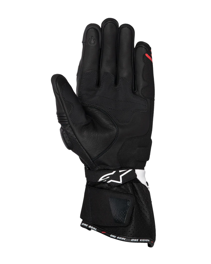 ALPINESTAR SP-3 RACING/SPORT GLOVES BLACK/WHITE/RED FLUO