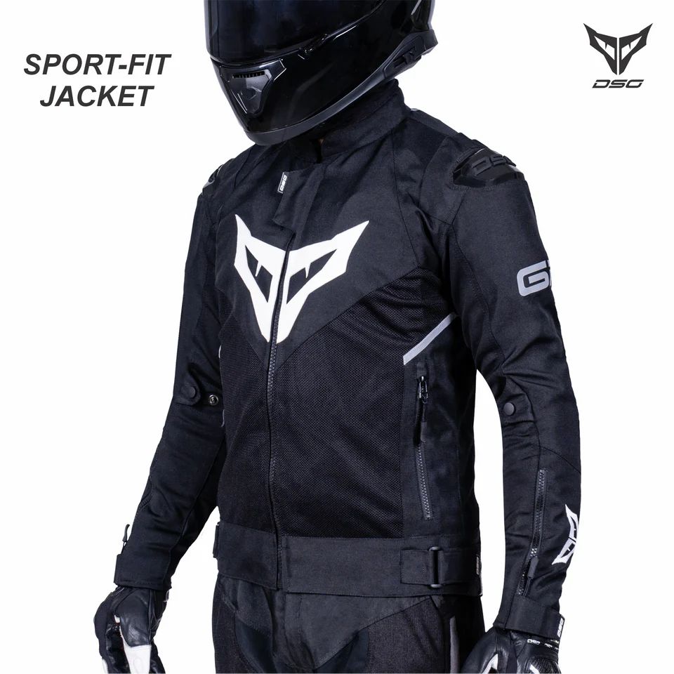 DSG GPX RIDING JACKET BLACK WHITE