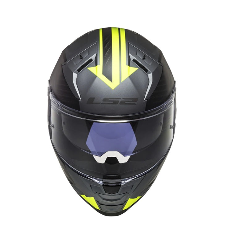 LS2 VECTOR II SPLITTER TITANIUM MATT HI VIZ YELLOW