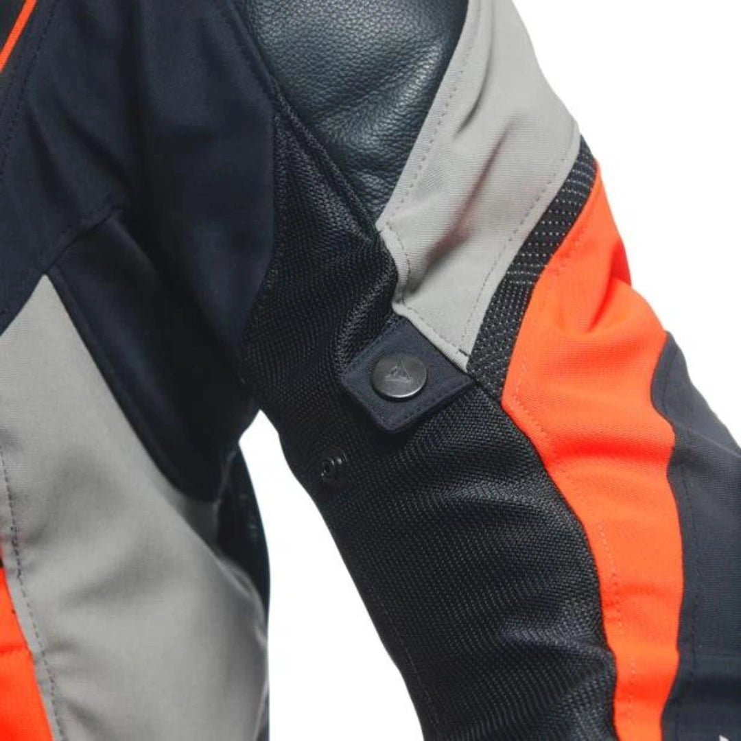 DAINESE SIPER RIDER 2 ABSOLUTESHELL JACKET BLACK/DARK-GULL-GRAY/FLUO-RED