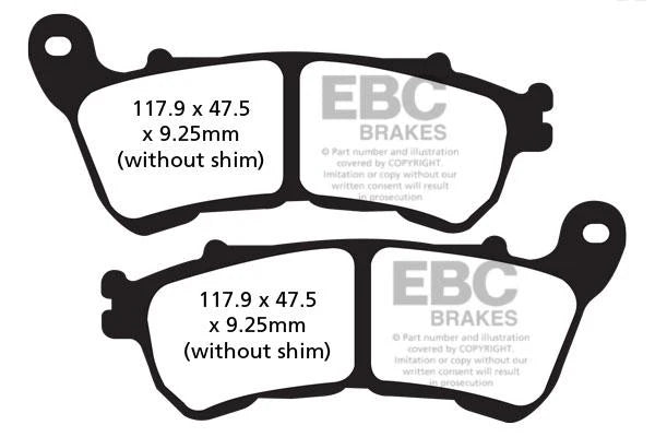EBC BRAKES-FA640HH FULLY SINTERED - (FRONT)