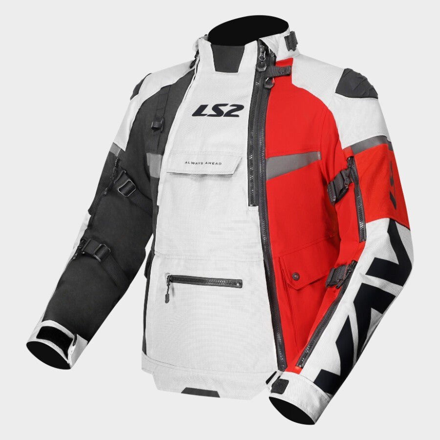 LS2 JACKET X-MASTER MAN BLACK-GREY-WHITE – BikeFormers