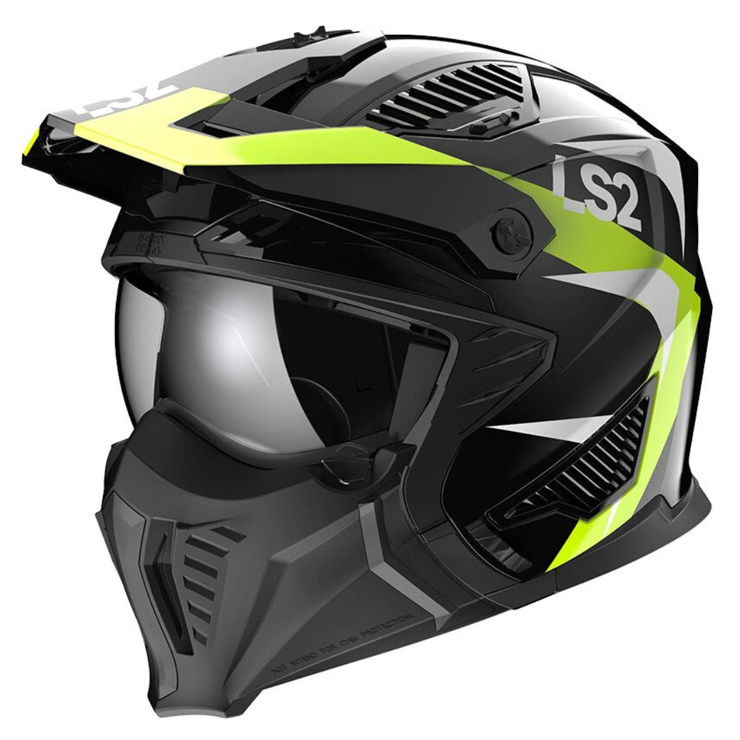 ls2 drifter helmets LS2 OF606 DRIFTER TRIALITY HI-VIS YELLOW – BikeFormers