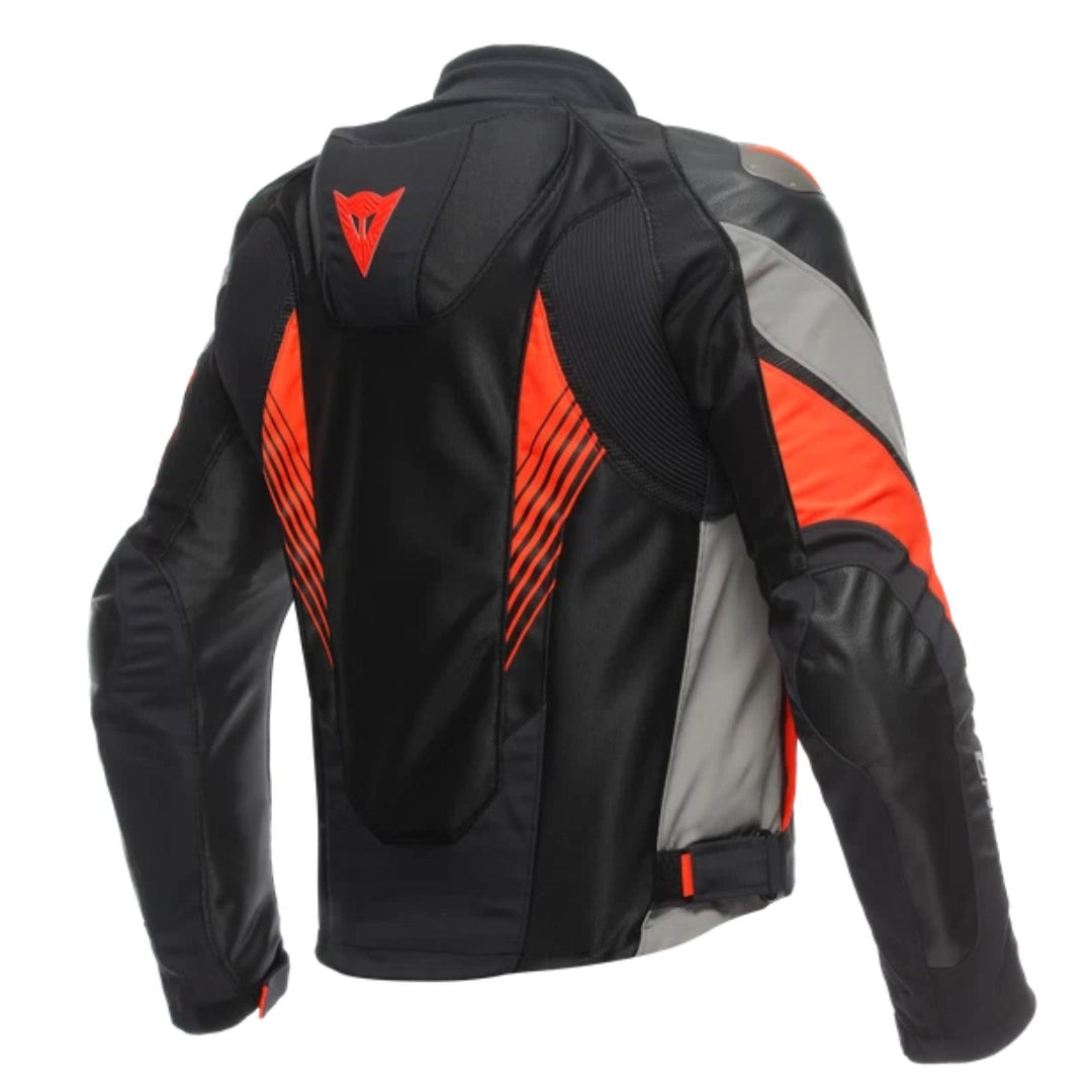 DAINESE SIPER RIDER 2 ABSOLUTESHELL JACKET BLACK/DARK-GULL-GRAY/FLUO-RED
