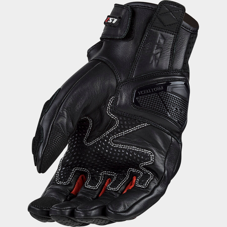LS2 SPARK II LEATHER BLACK RED
