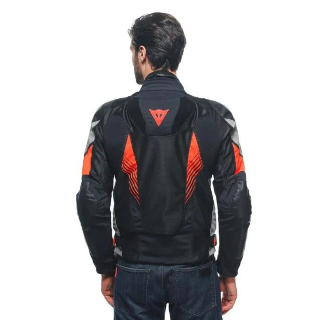 DAINESE SIPER RIDER 2 ABSOLUTESHELL JACKET BLACK/DARK-GULL-GRAY/FLUO-RED