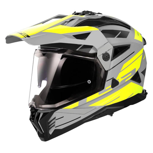 LS2 MX436 PIONEER II NAMIB MATT GREY H-V YELLOW