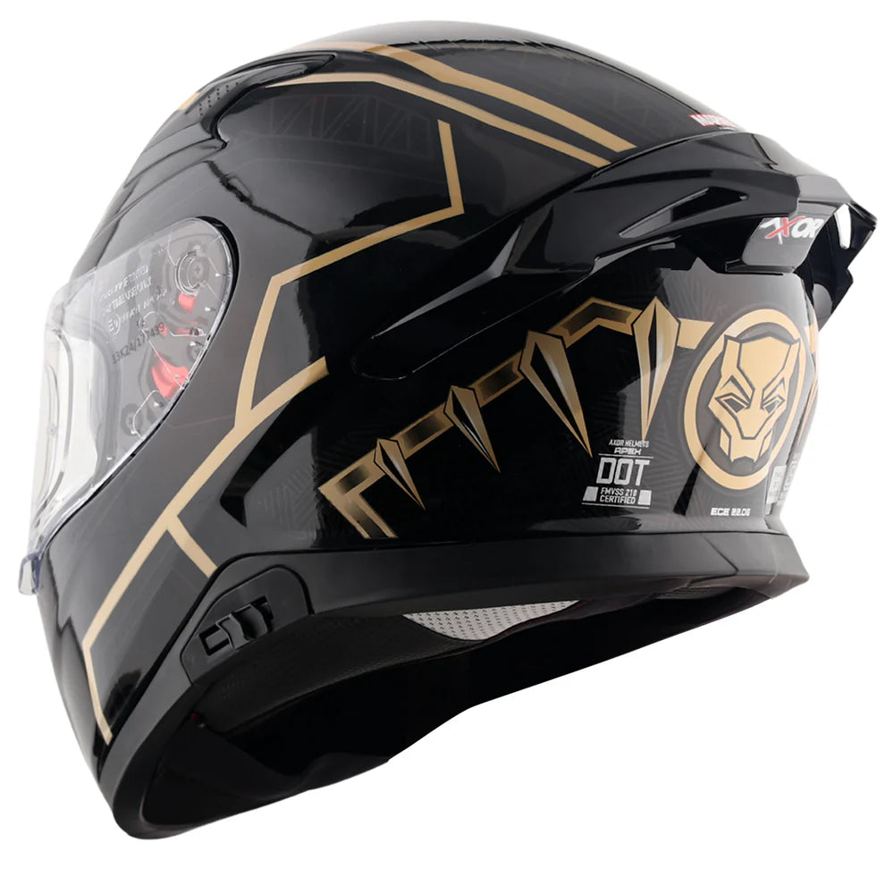 AXOR APEX MARVEL BLACK PANTHER HELMET BLACK GOLD