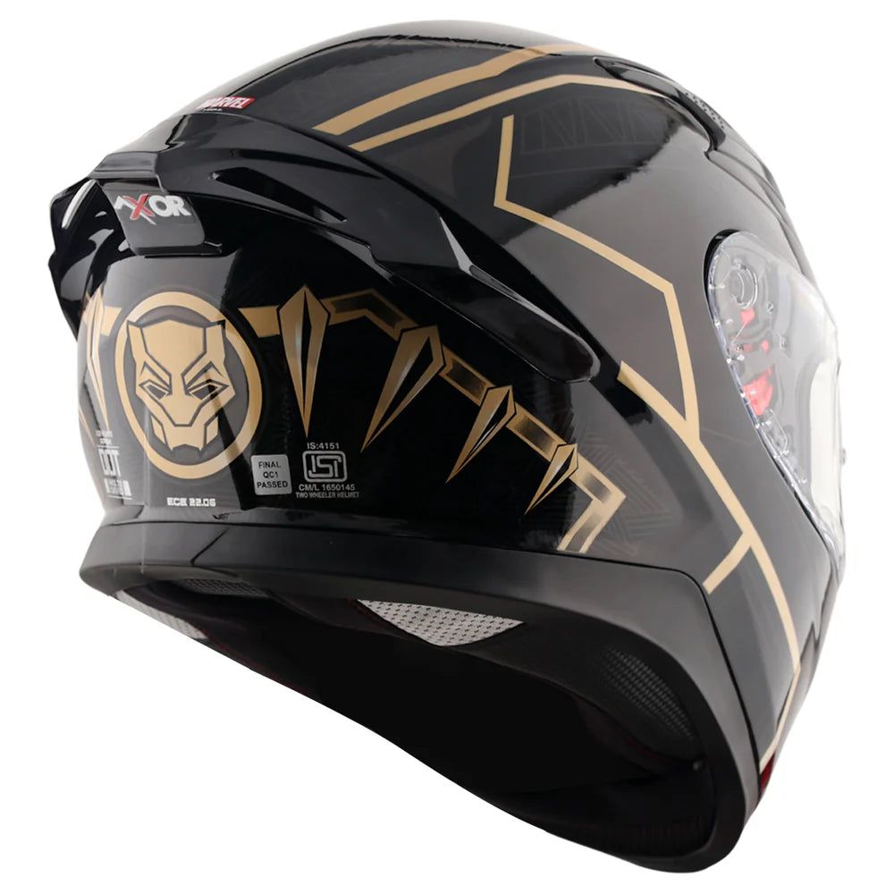 AXOR APEX MARVEL BLACK PANTHER HELMET BLACK GOLD