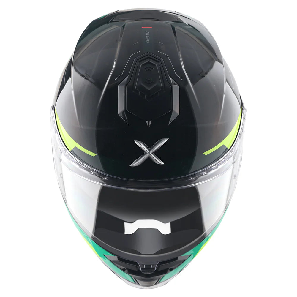 AXOR BRUTALE KRYPTIC DUAL SPOILER HELMET BLACK GREEN