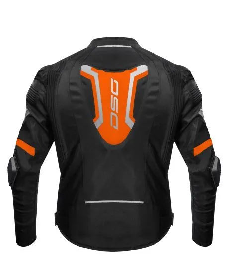 DSG RACE PRO V2 ORANGE FLUO BLACK RIDING JACKET