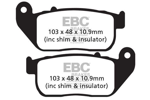 EBC BRAKES - FA381HH FULLY SINTERED - (FRONT)
