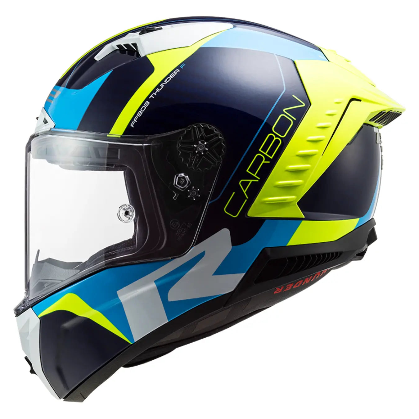 LS2 FF805 THUNDER RACING GL.BLUE H-V YELLOW
