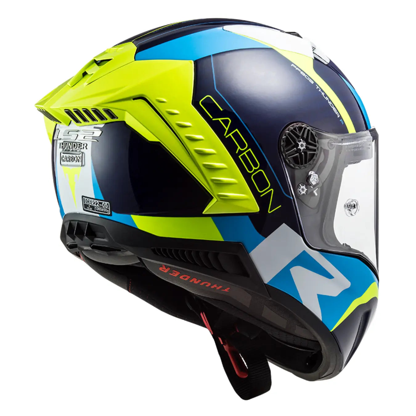 LS2 FF805 THUNDER RACING GL.BLUE H-V YELLOW