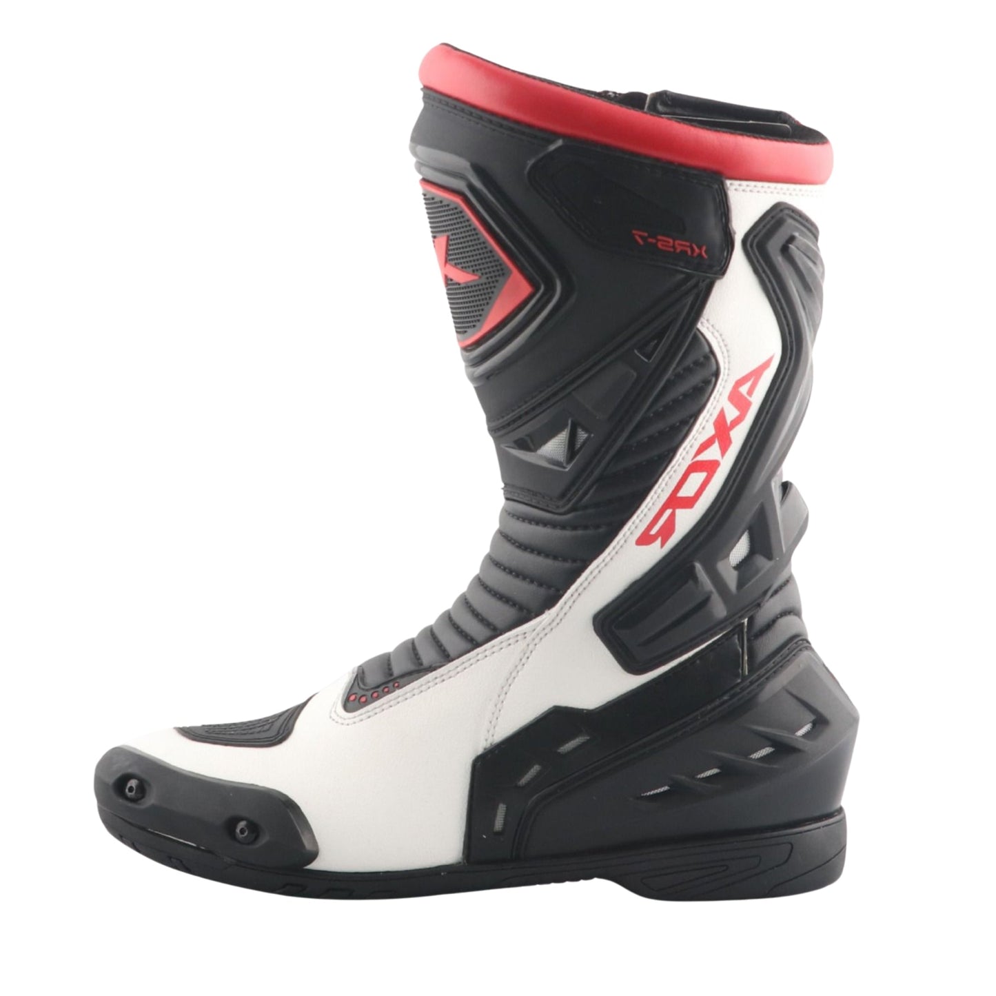 AXOR SLIP STREAM PRO RIDING BOOTS- BLACK/WHITE/RED