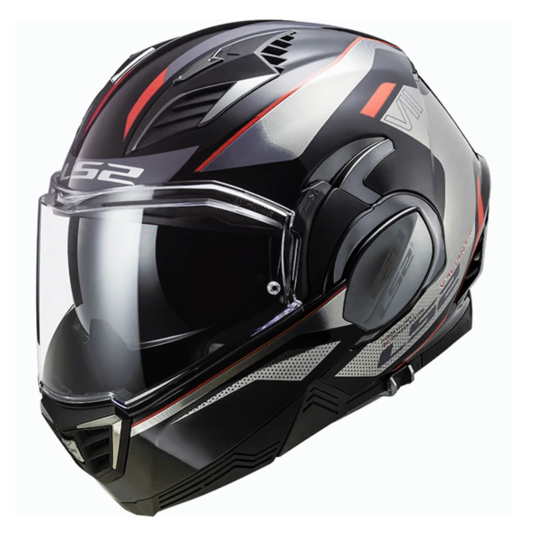 ls2 chrome helmet LS2 FF900 VALIANT II HUB GLOSS BLACK CHROME – BikeFormers