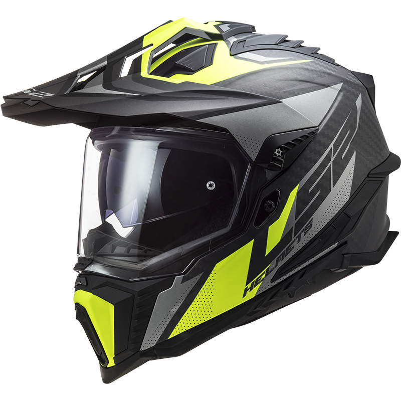 LS2 MX701 CARBON EXPLORER FOCUS M. TITANIUM H-V YELLOW