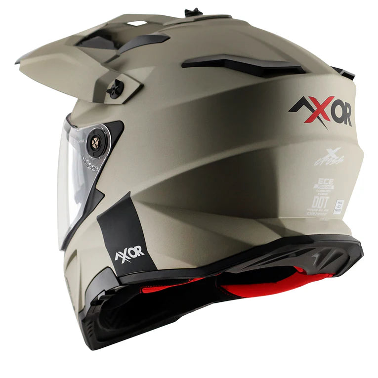 AXOR X-CROSS DUAL VISOR HELMET - NICKEL