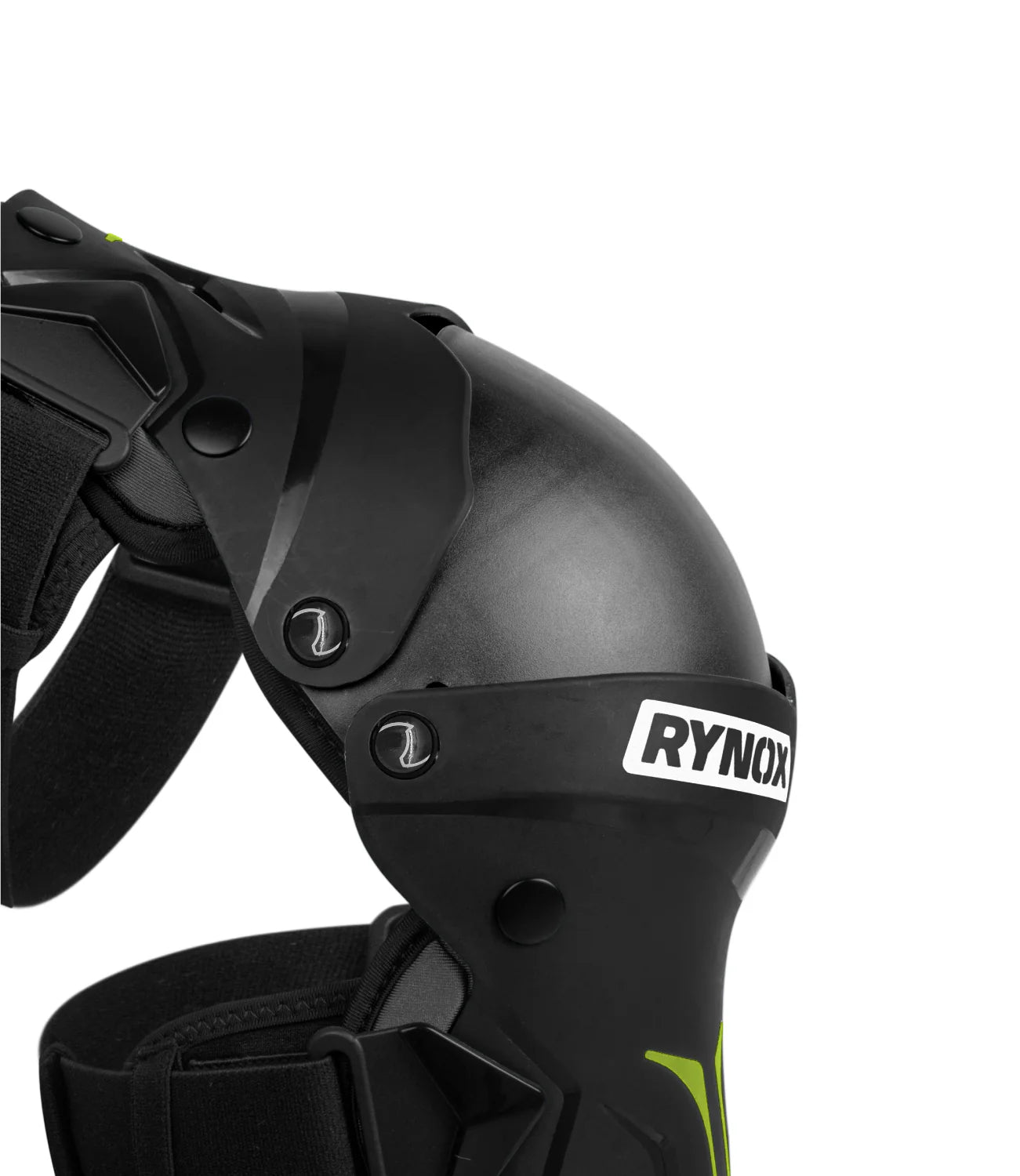 Rynox Bastion Bionic Knee Guards Black Hi-Viz Green