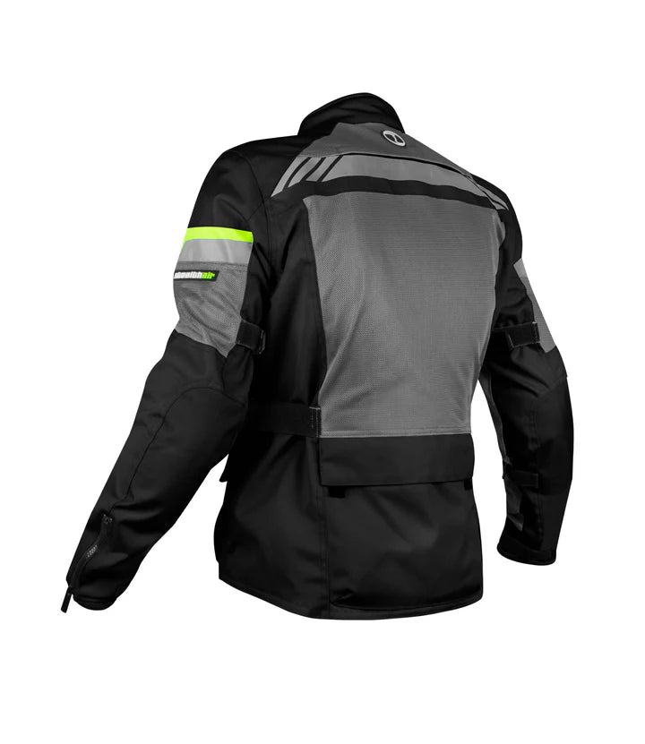 RYNOX STEALTH AIR PRO JACKET-BLACK HI-VIZ GREEN