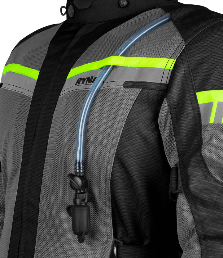 RYNOX STEALTH AIR PRO JACKET-BLACK HI-VIZ GREEN