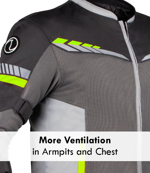 RYNOX AIR GT 4 JACKET - Grey Hi-Viz Green