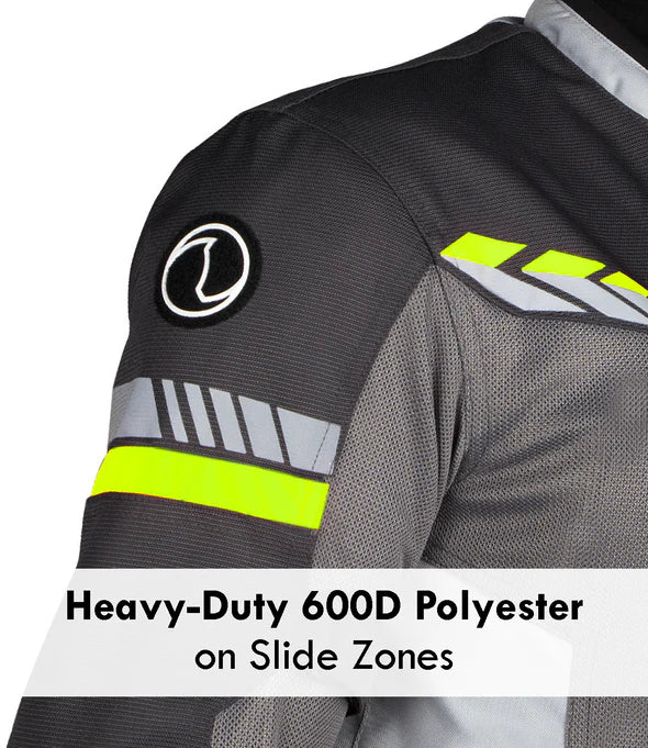 RYNOX AIR GT 4 JACKET - Grey Hi-Viz Green