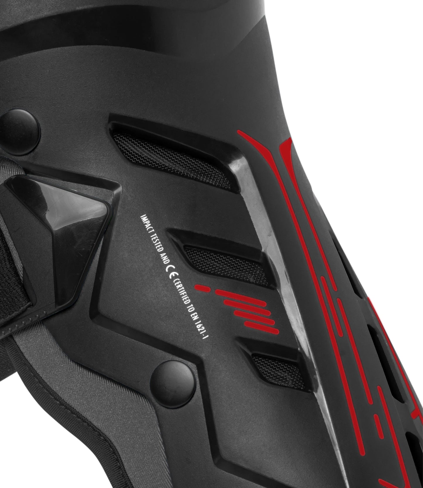 Rynox Bastion Bionic Knee Guards Black Red