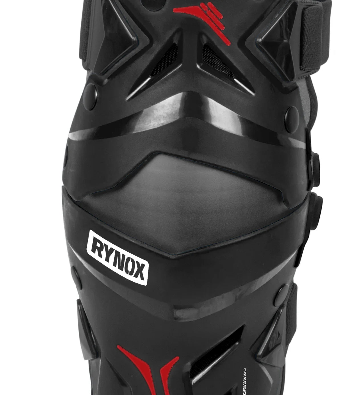 Rynox Bastion Bionic Knee Guards Black Red