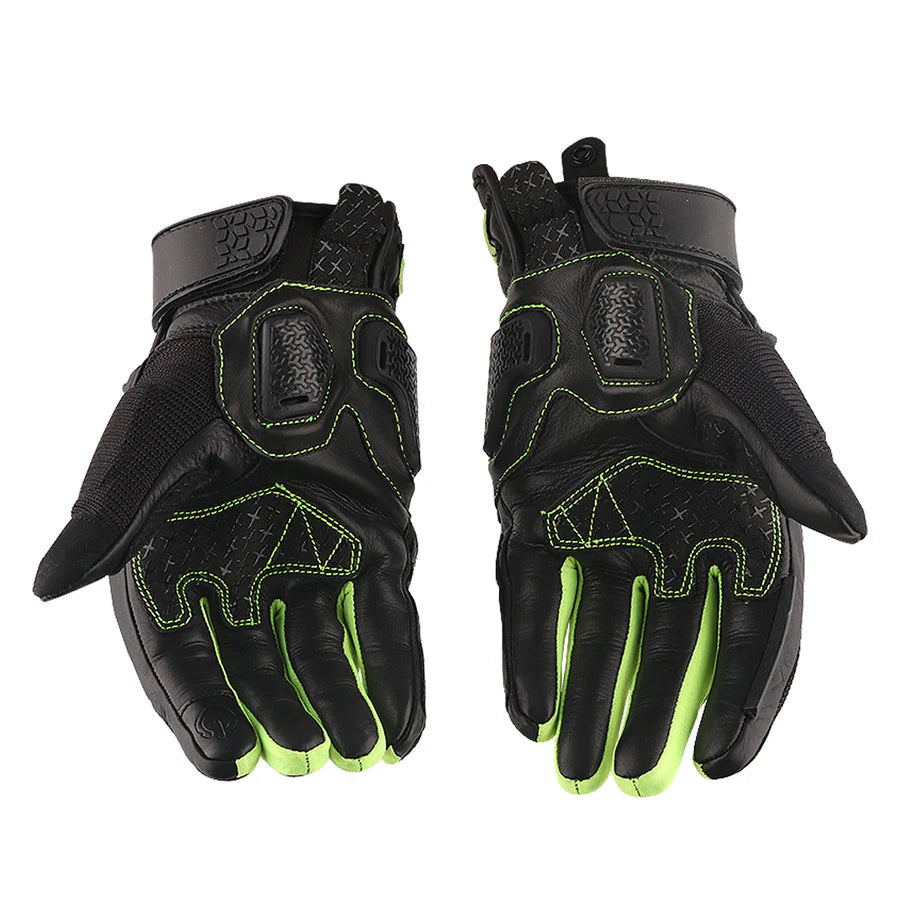 AXOR VIPER RIDING BLACK GLOVES BLACK NEON GREEN