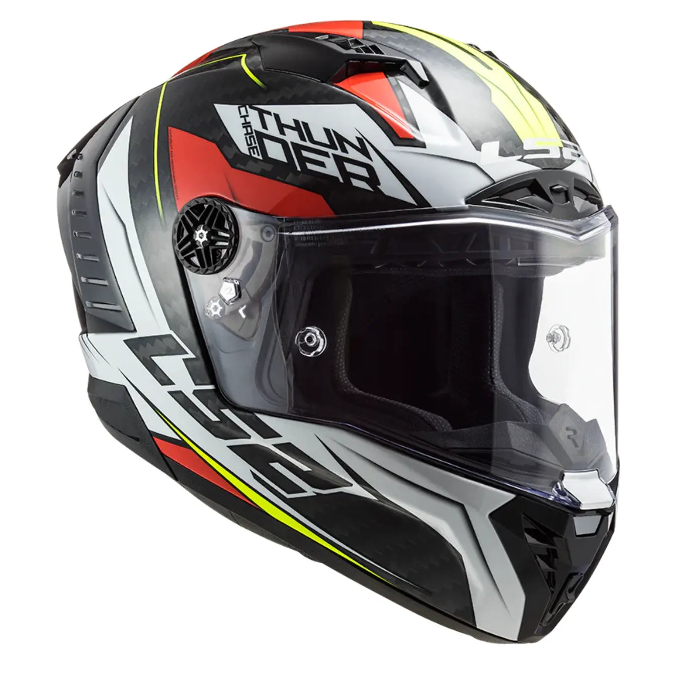 LS2 FF805 THUNDER CARBON CHASE GLOSS WHITE RED