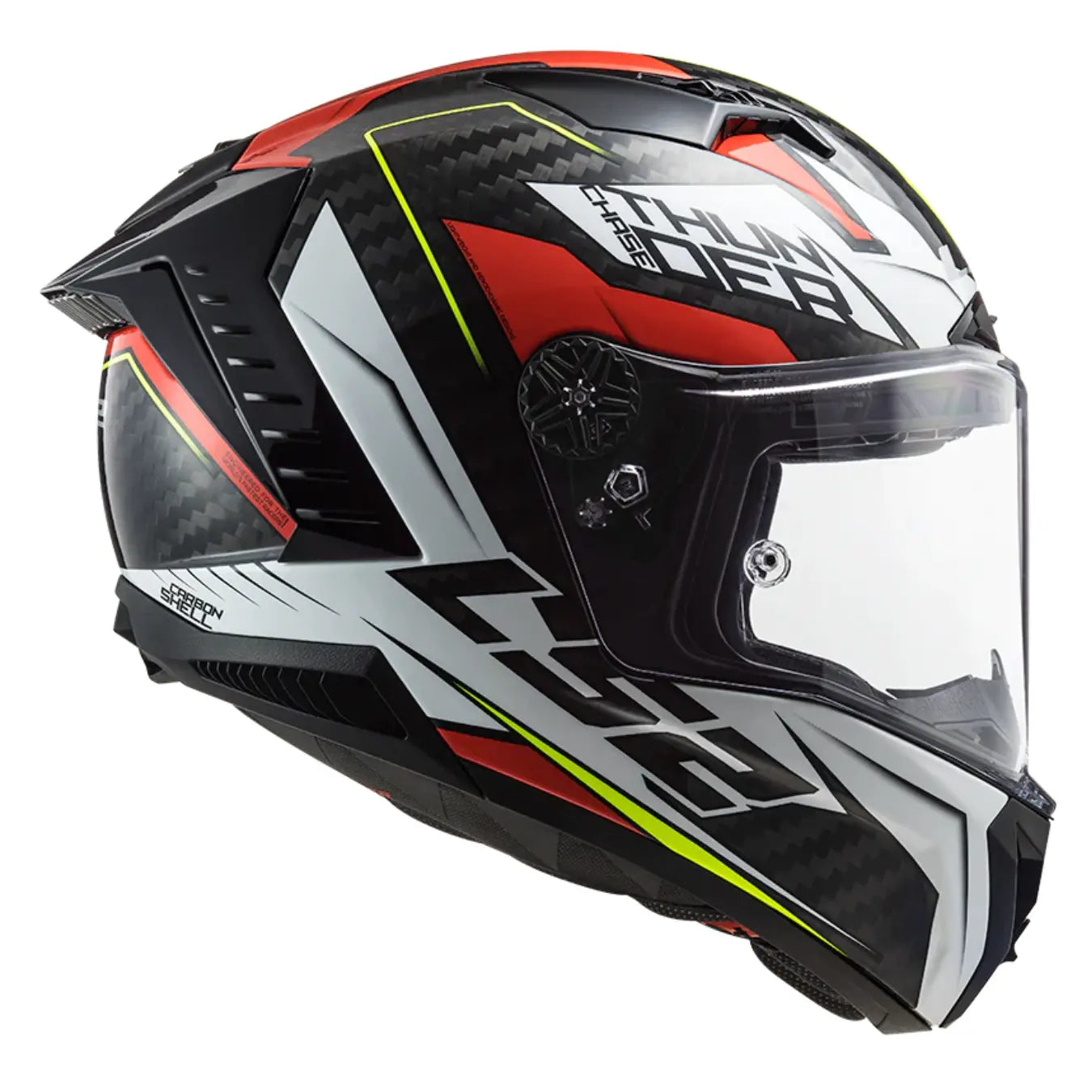 LS2 FF805 THUNDER CARBON CHASE GLOSS WHITE RED