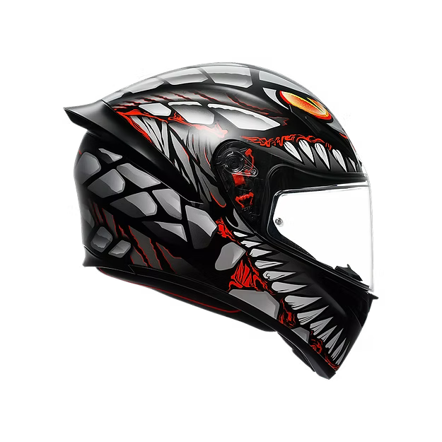 AGV K1 S LYZARD MATT BLACK/GREY/RED DOT(E2206)