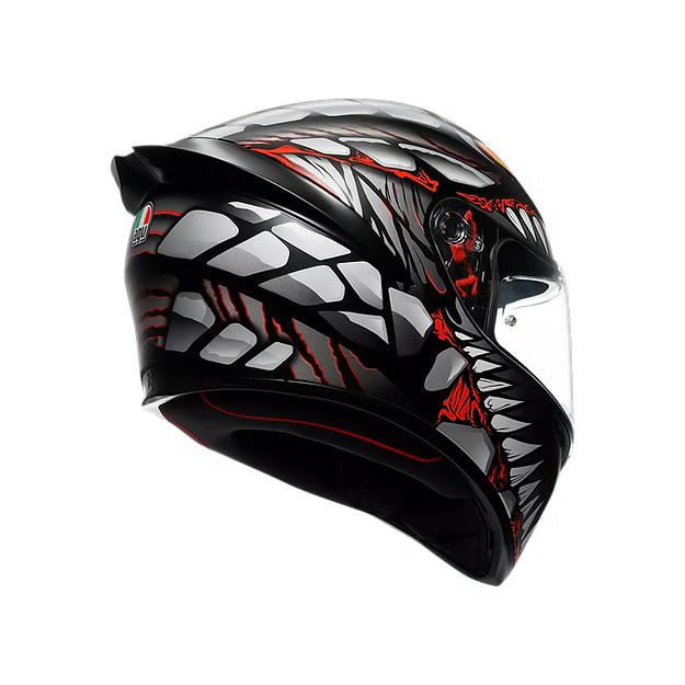 AGV K1 S LYZARD MATT BLACK/GREY/RED DOT(E2206)