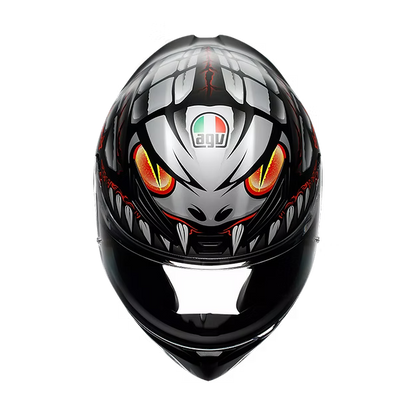 AGV K1 S LYZARD MATT BLACK/GREY/RED DOT(E2206)