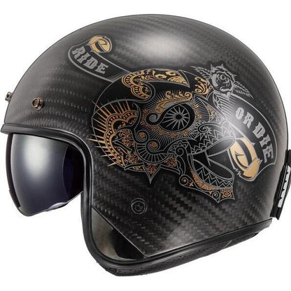 LS2 OF601 BOB 2 CARBON CUSTOM GLOSS LIVE TO RIDE