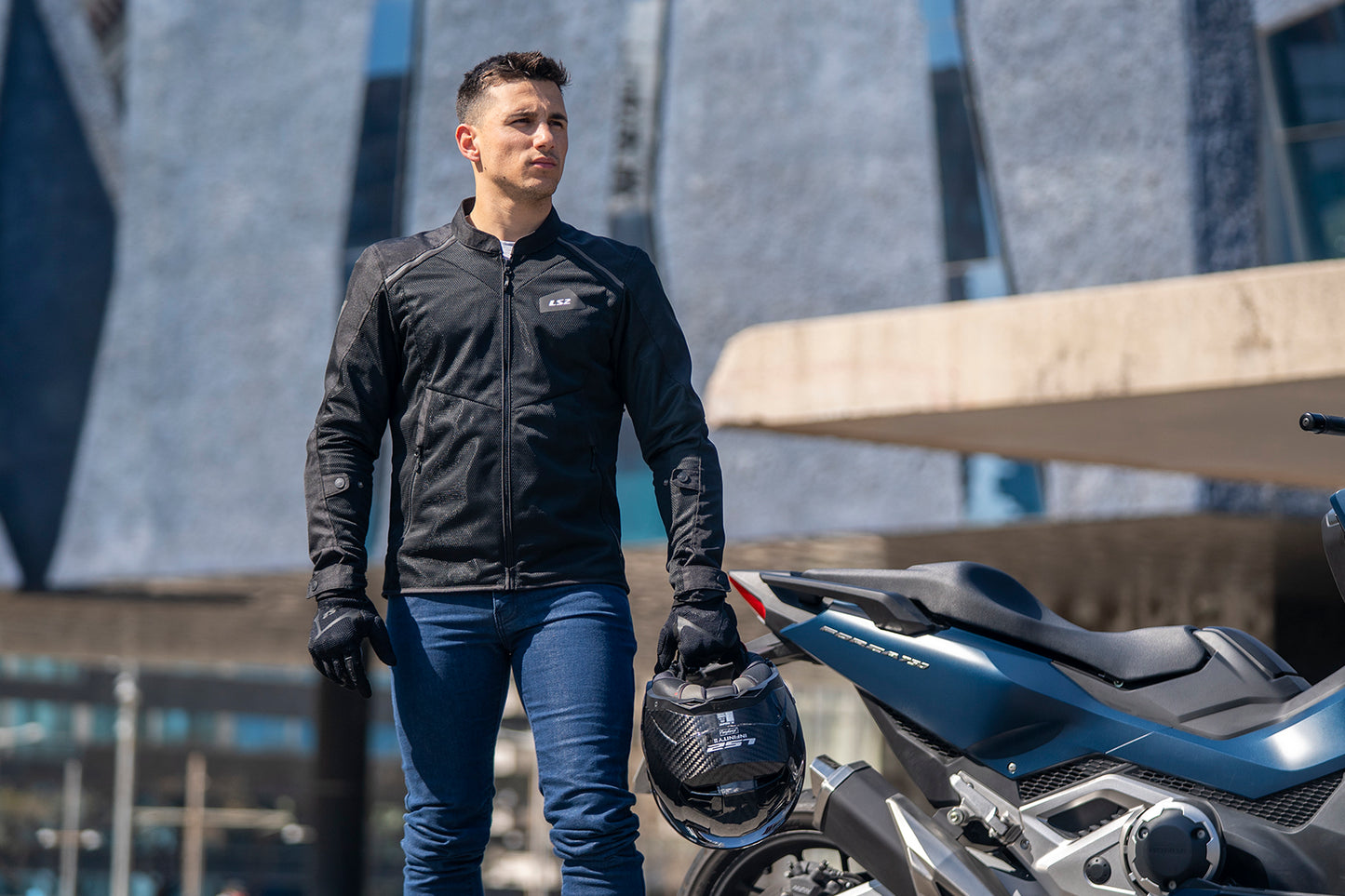 LS2 BREEZE MAN JACKET BLACK BLACK