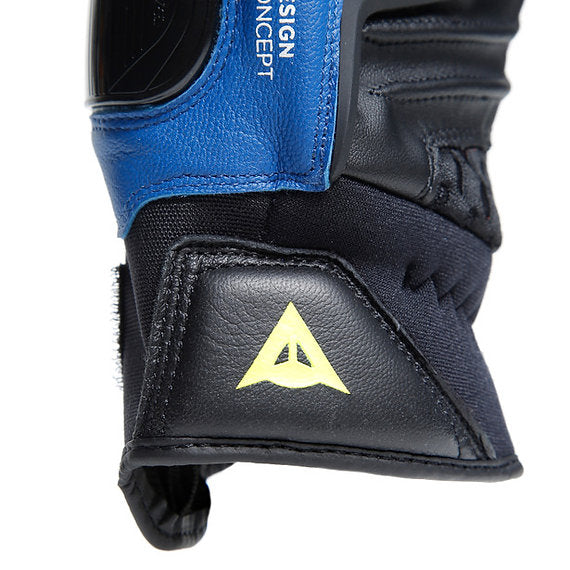 DAINESE CARBON 4 SHORT LEATHER GLOVES - RACING-BLUE / BLACK / FLUO-YELLOW